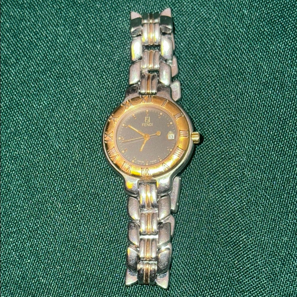 Fendi Women's Silver and Gold Watch